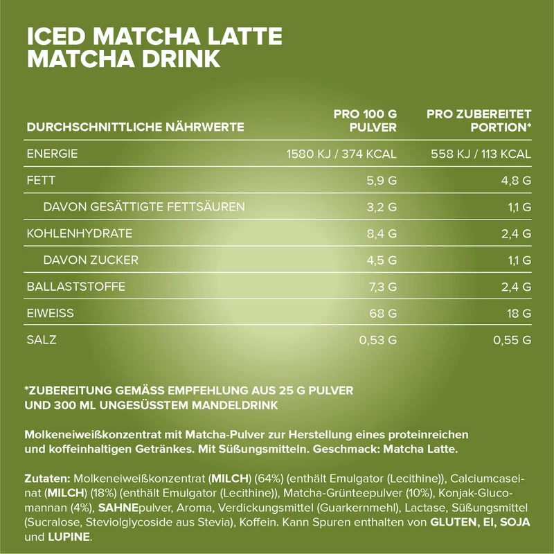 Iced Matcha Latte (400g) - Matcha