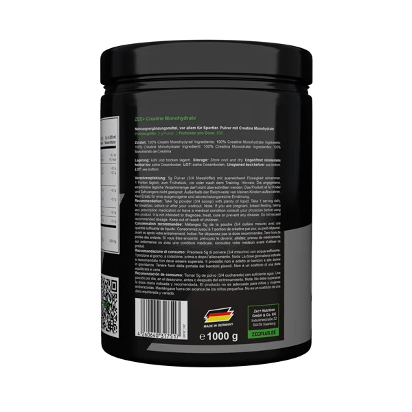 Zec+ Nutrition CREATINE MONOHYDRATE, 1000 g