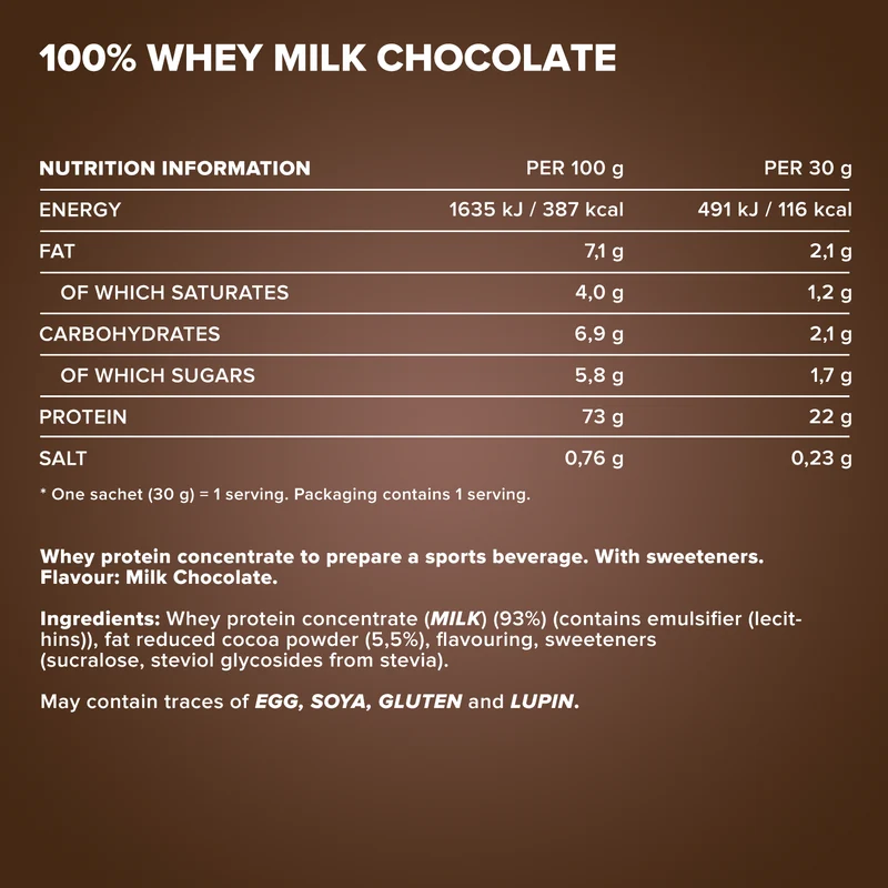 100% Whey Protein (30g) - Milchschokolade