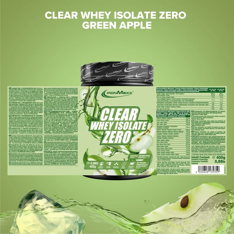 Clear Whey Isolate ZERO (400g) - Green Apple
