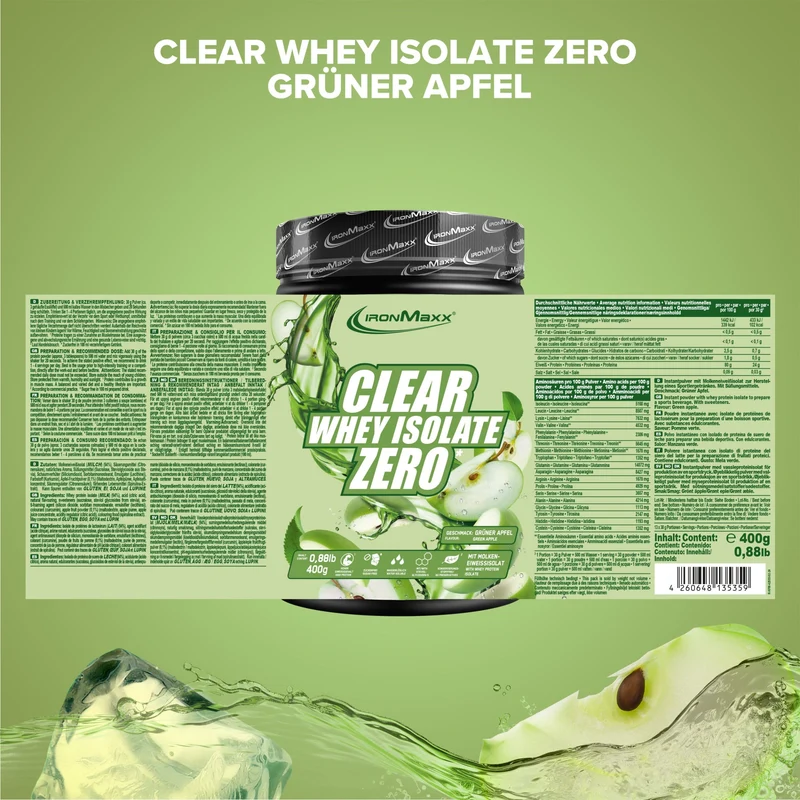 Clear Whey Isolate ZERO (400g) - Green Apple