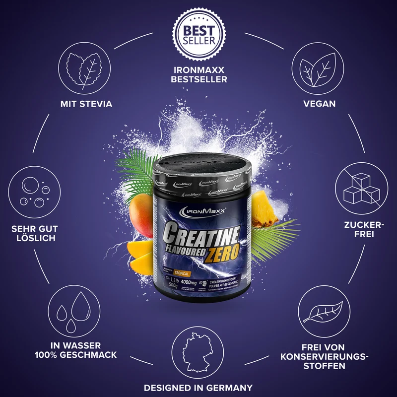Creatine Flavoured Zero (250g) - Tropical