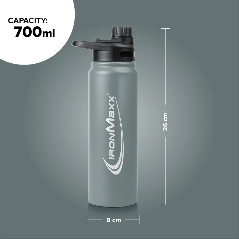 Hot & Cold Bottle Insulated Steel (800ml) - Ash Grey