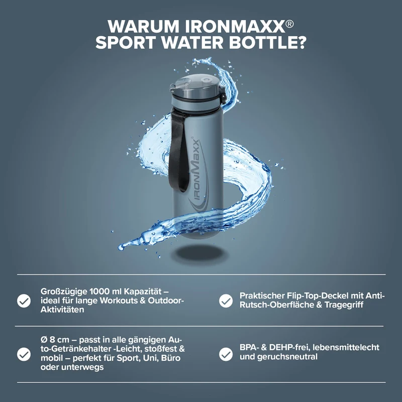Sport Water Bottle (1000ml) - Kyanite Blue