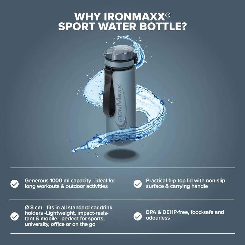Sport Water Bottle (1000ml) - Kyanite Blue