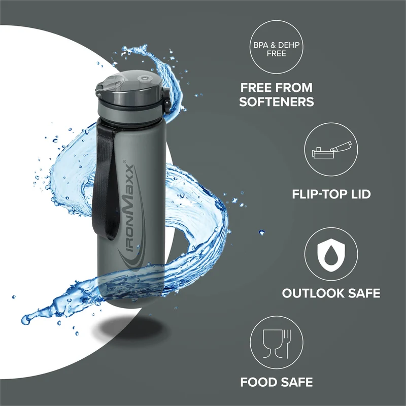 Sport Water Bottle (1000ml) - Ash Grey