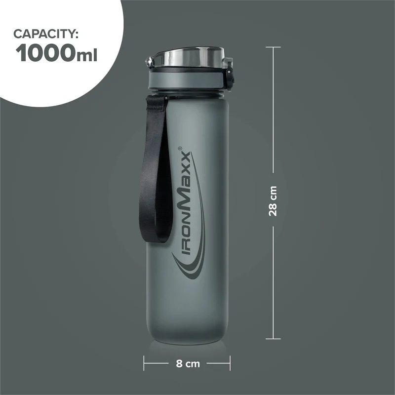 Sport Water Bottle (1000ml) - Ash Grey