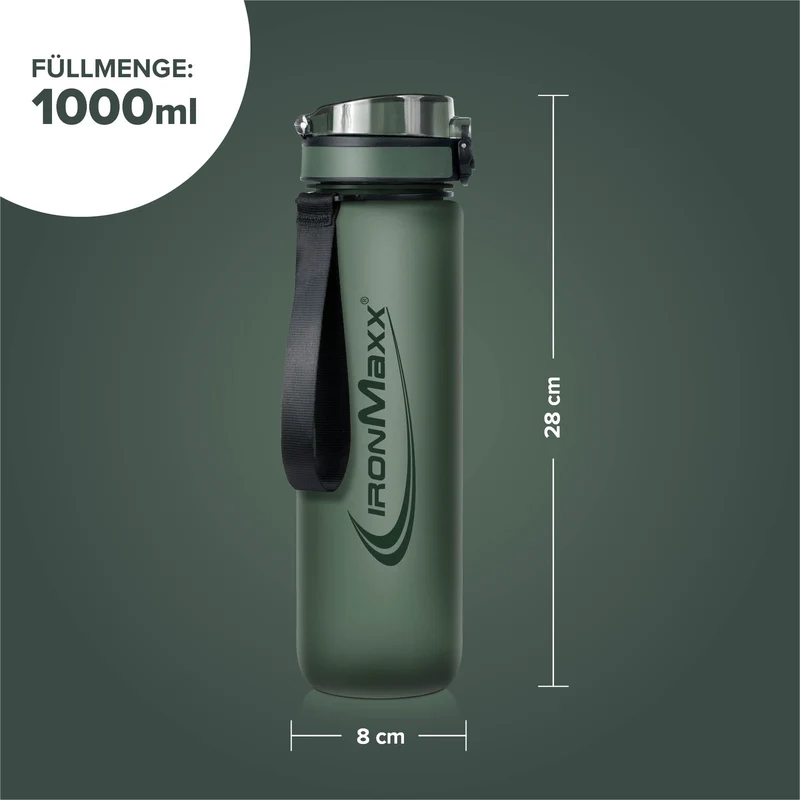 Sport Water Bottle (1000ml) - Mineral Green