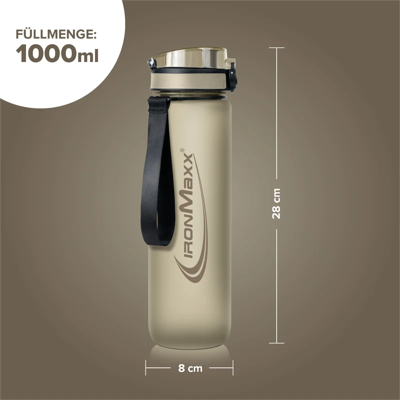 Sport Water Bottle (1000ml) - Sandstone Beige
