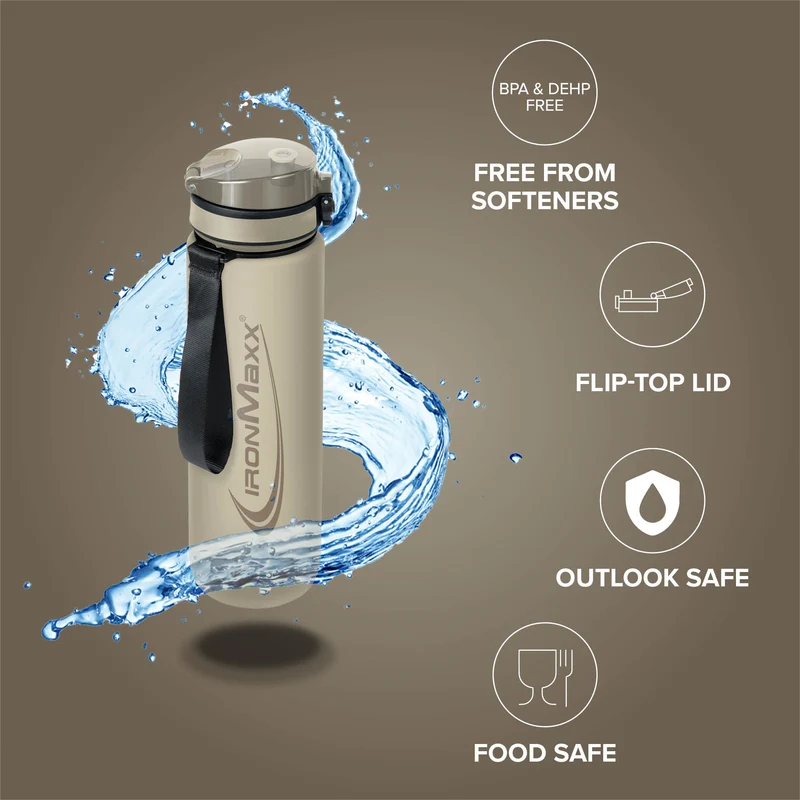 Sport Water Bottle (1000ml) - Sandstone Beige