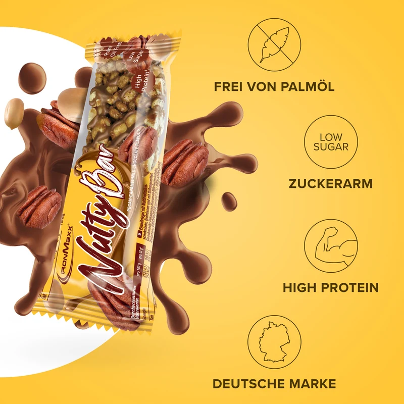Nutty Bar (40g) - Pecan Caramel Milk Chocolate