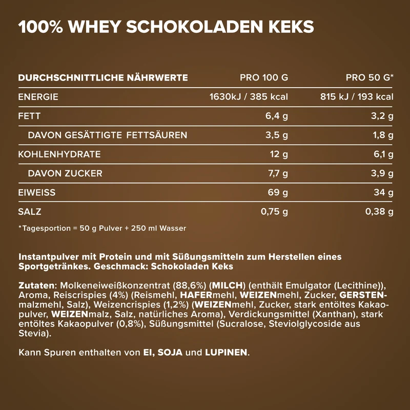 100% Whey Protein (500g) - Chocolate Cookie
