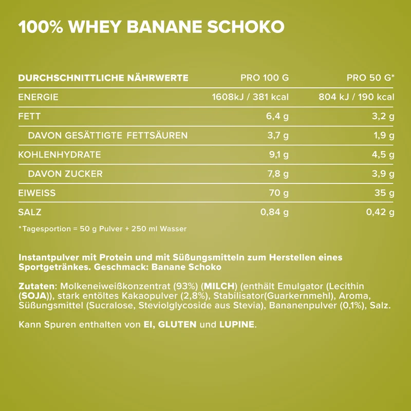 100% Whey Protein (500g) - Banana Choc
