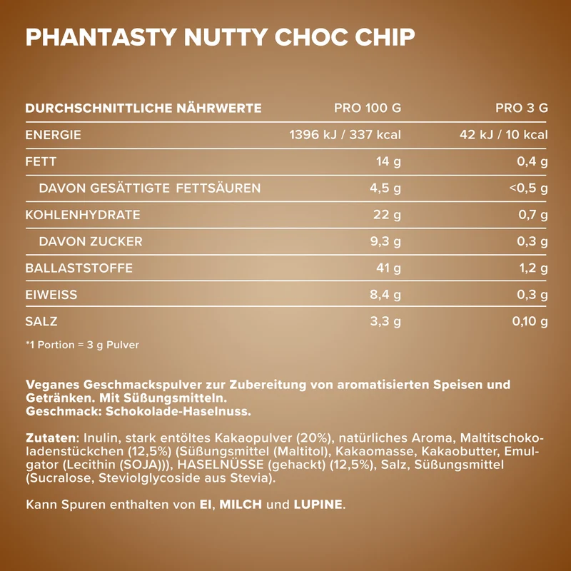 Phantasty (250g) - Nutty Choc Chip