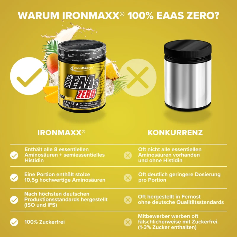 100% EAAs Zero (500g) - Tropical