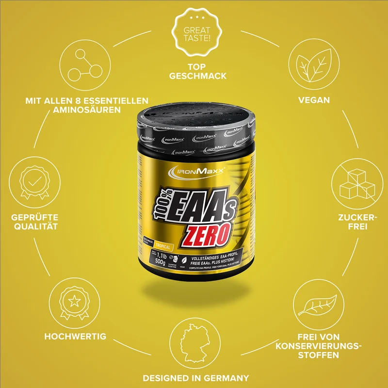100% EAAs Zero (500g) - Tropical