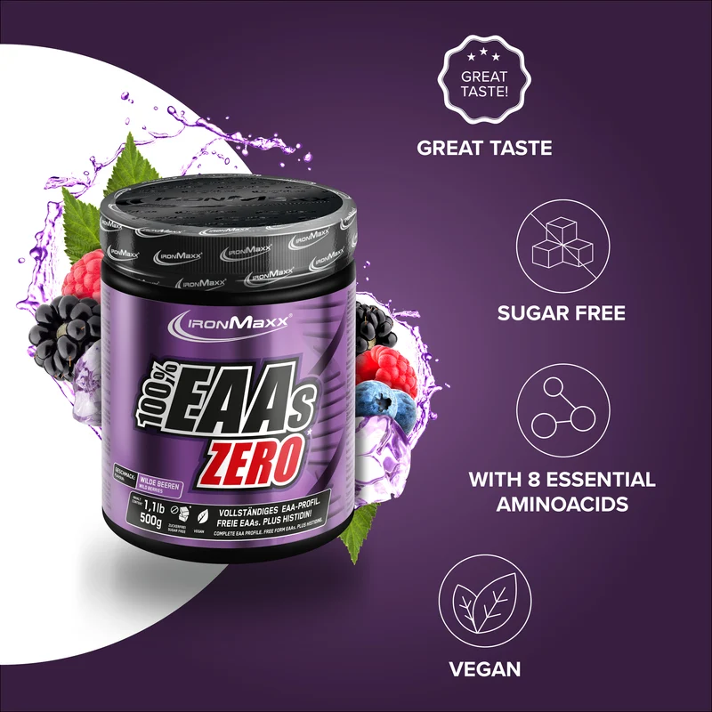 100% EAAs Zero (500g) - Wild Berries
