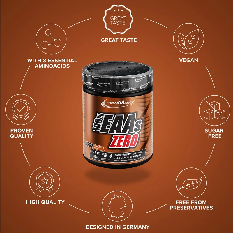 100% EAAs Zero (500g) - Cola Lime