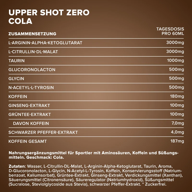 Upper Shot ZERO (60ml) - Cola