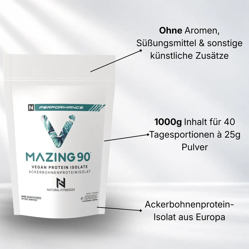 Vmazing90 – veganes Ackerbohnenprotein-Isolat 1 kg