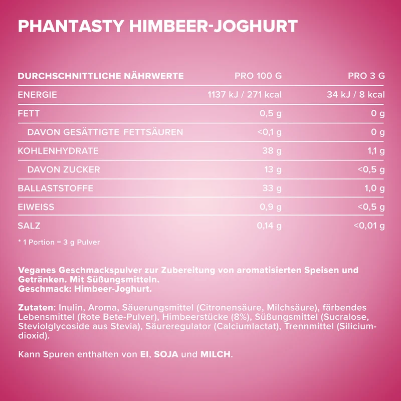Phantasty (250g) - Raspberry Yogurt