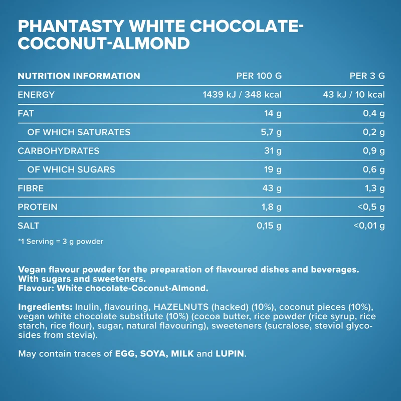Phantasty (250g) - White Choc Coco Almond
