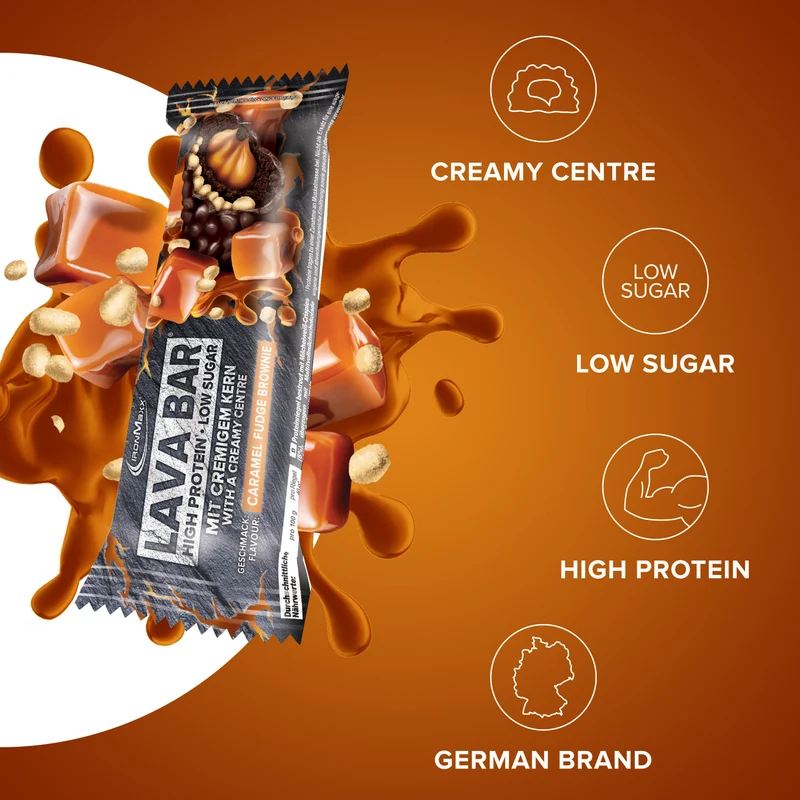 Lava Bar Protein Riegel (18x40g) - Caramel Fudge Brownie