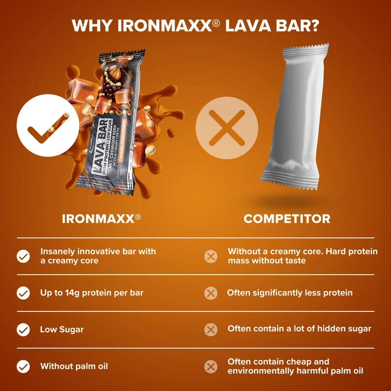 Lava Bar Protein Riegel (18x40g) - Caramel Fudge Brownie