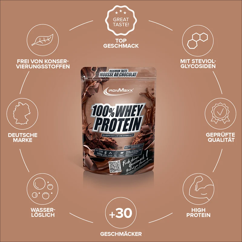 100% Whey Protein (500g) - Mousse Au Chocolat