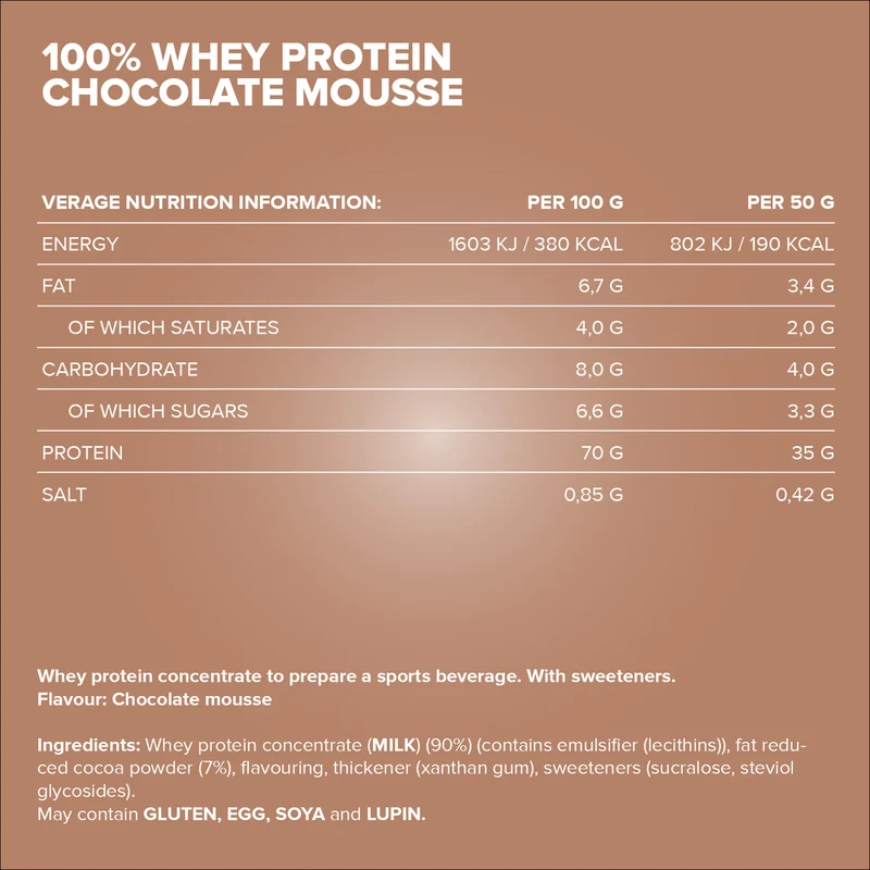 100% Whey Protein (500g) - Mousse Au Chocolat