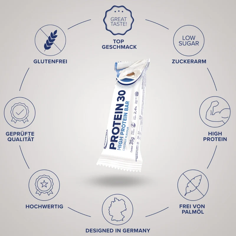 Protein 30 Protein Riegel (24x35g) - Kokosnuss