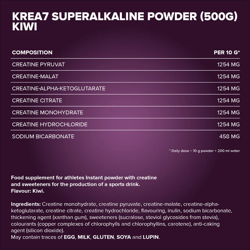 Krea7 Superalkaline Powder (500g) - Kiwi