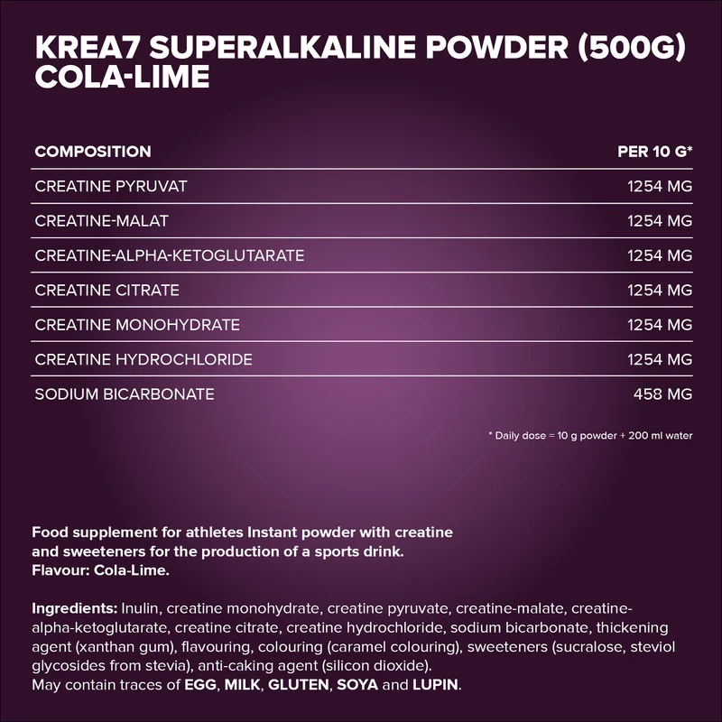 Krea7 Superalkaline Powder (500g) - Cola Limette