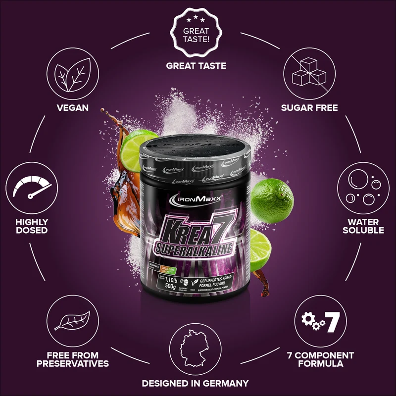 Krea7 Superalkaline Powder (500g) - Cola Limette