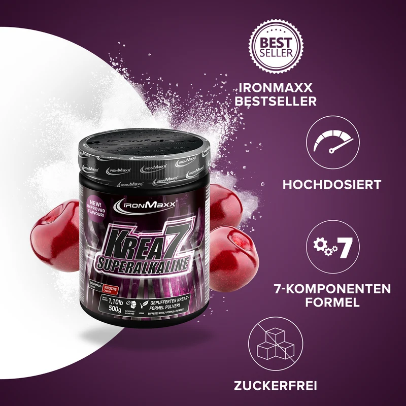 Krea7 Superalkaline Powder (500g) - Kirsche