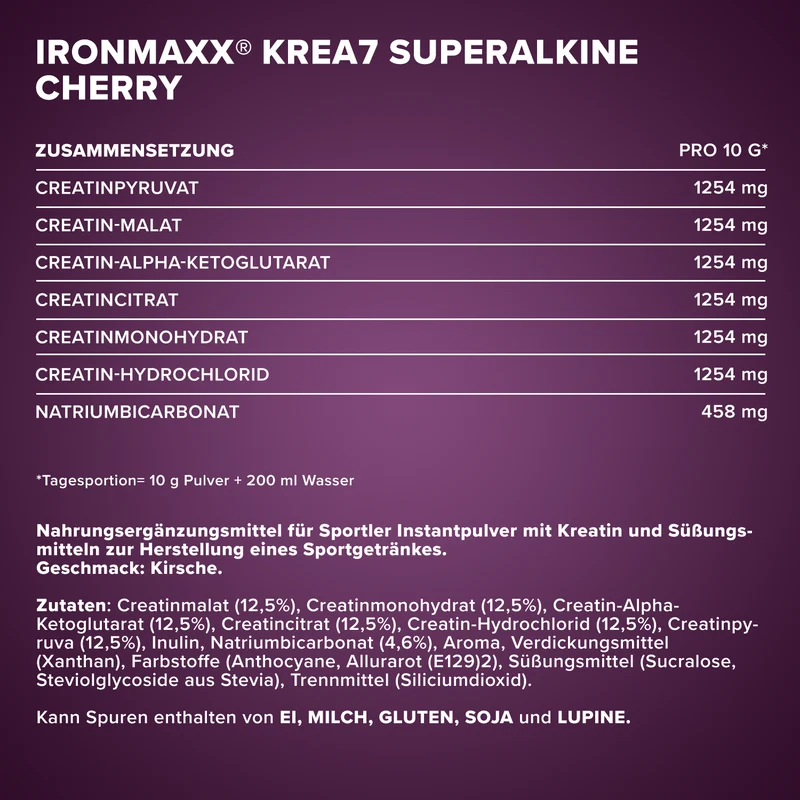 Krea7 Superalkaline Powder (500g) - Kirsche