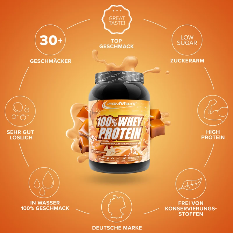 100% Whey Protein (900g) - Salted Caramel