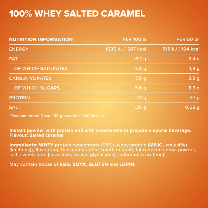 100% Whey Protein (900g) - Salted Caramel