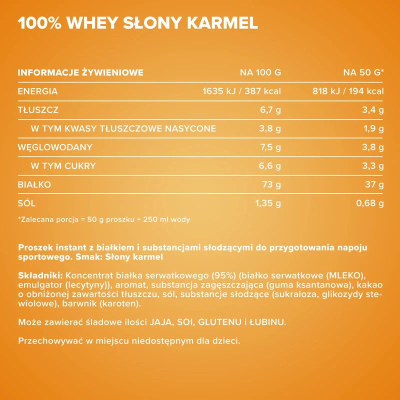 100% Whey Protein (900g) - Salted Caramel