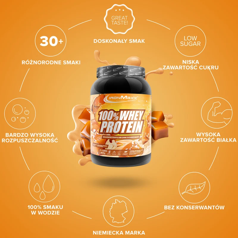 100% Whey Protein (900g) - Salted Caramel