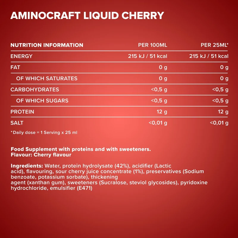AminoCraft Liquid (1000ml) - Kirsche