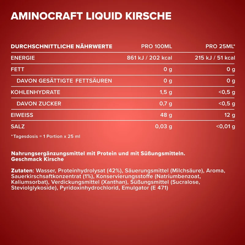 AminoCraft Liquid (1000ml) - Kirsche