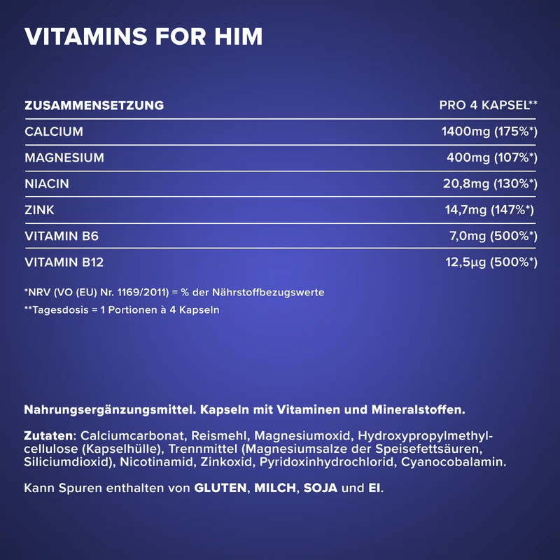 Vitamins For Him - 100 Kapseln