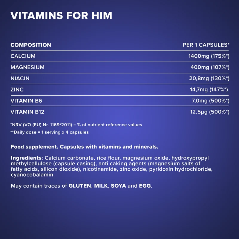 Vitamins For Him - 100 Kapseln