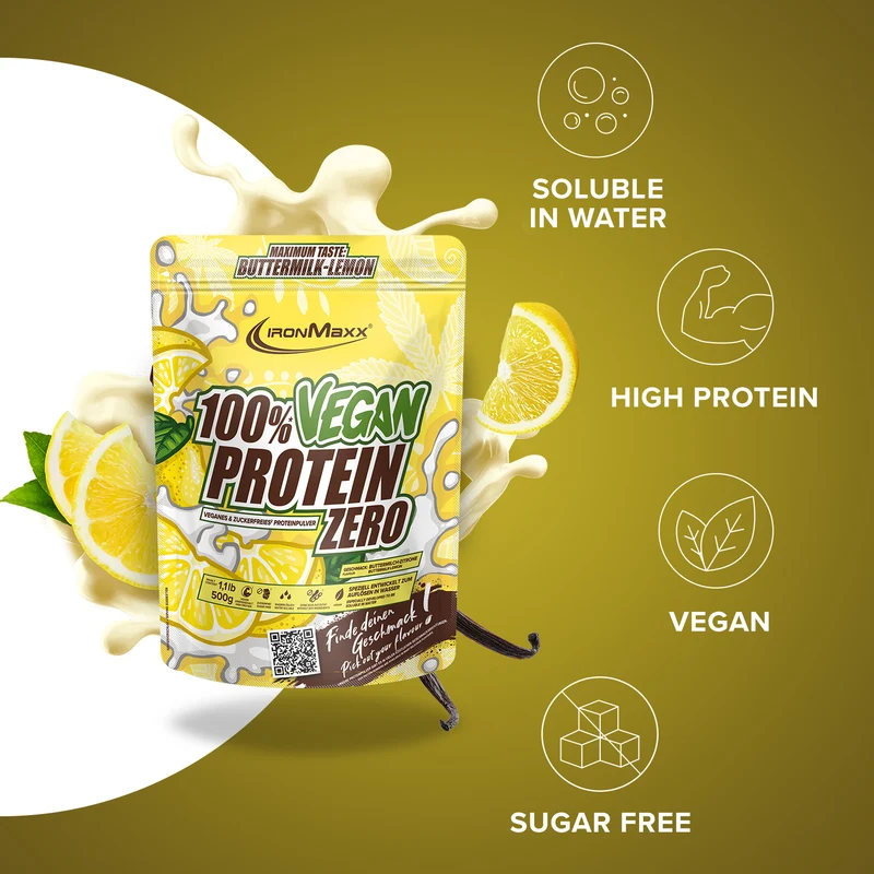 100% Vegan Protein Zero (500g) - Buttermilk Lemon