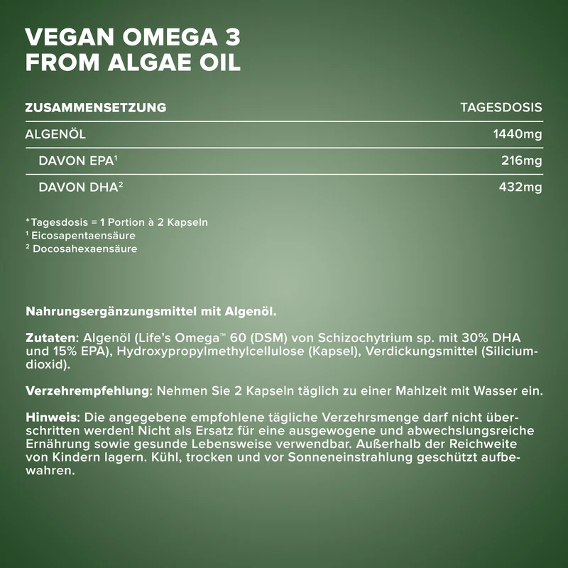 Vegan Omega 3 - 60 Kapseln
