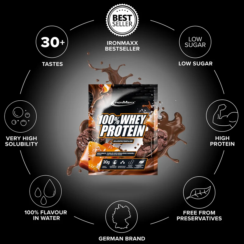 100% Whey Protein (30g) - Dark Cookies Salted Caramel