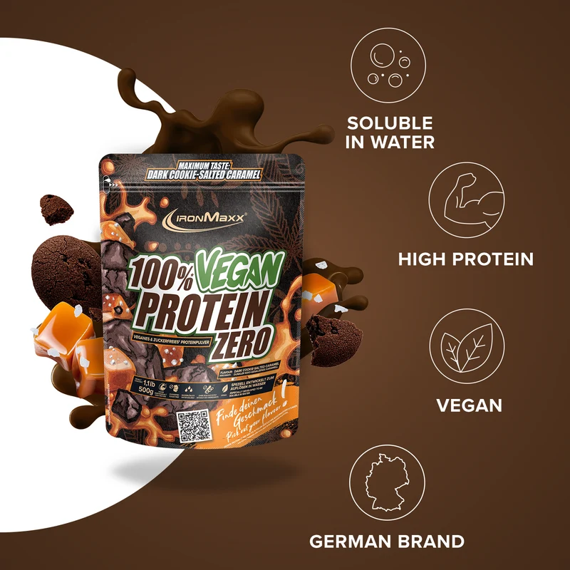 100% Vegan Protein Zero (500g) - Dark Cookie Salted Caramel