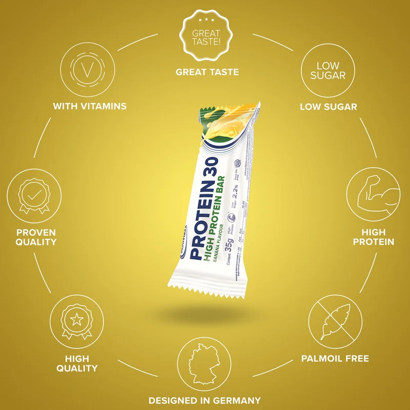 Protein 30 Protein Riegel (24x35g) - Banane