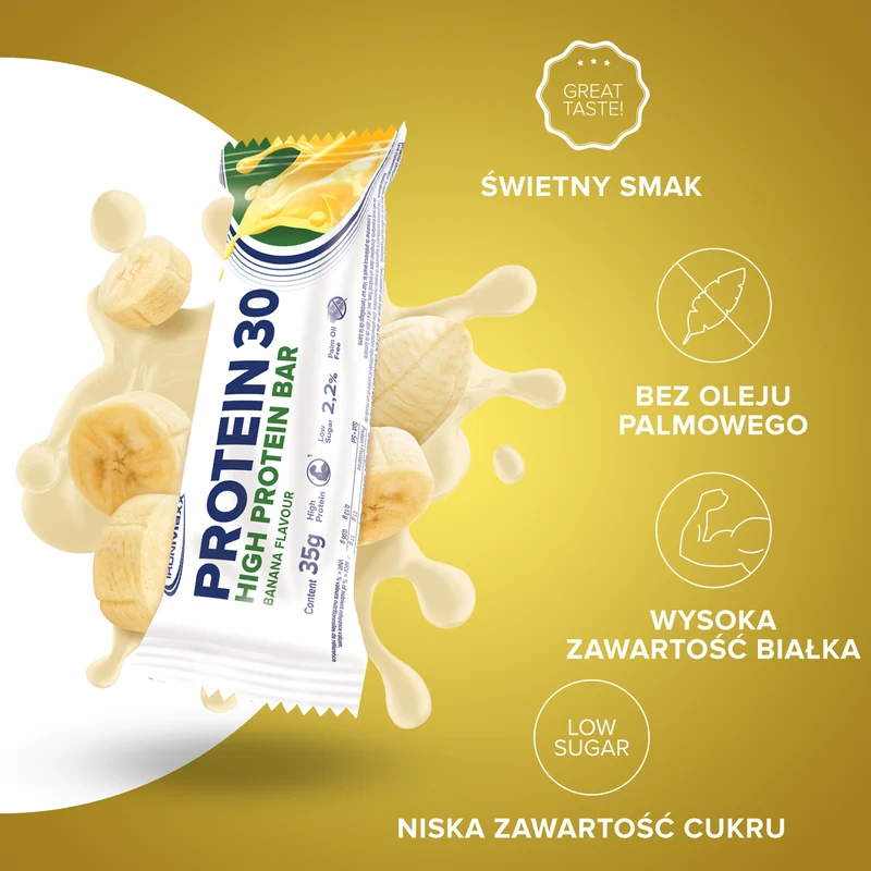 Protein 30 Protein Riegel (24x35g) - Banane